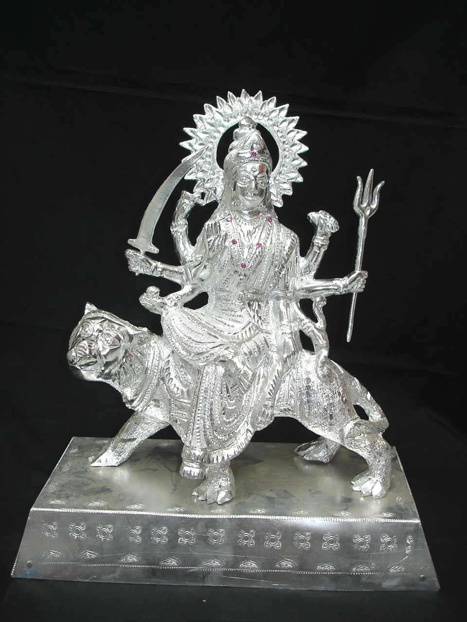 Manufacturers Exporters and Wholesale Suppliers of White Metal Durga Ji Karol Bagh 